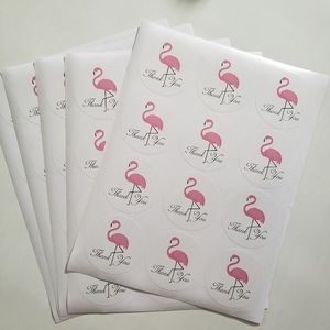 96 pieces 2.5 inches Flamingo thank you stickers